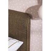 Temple &amp; Webster Bonnie Upholstered Ball Foot Bed