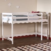 Temple &amp; Webster Wavy Pine Wood Single Loft Bed