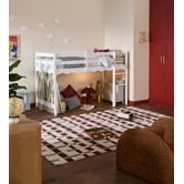 Temple &amp; Webster Wavy Pine Wood Single Loft Bed