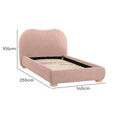 Temple &amp; Webster Paloma King Single Kid's Boucle Bed Frame