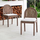 Temple &amp; Webster Corfu Acacia Wood Outdoor Dining Chairs