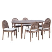 Temple &amp; Webster Corfu Acacia Wood Outdoor Dining Chairs