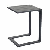 Temple &amp; Webster Felix Aluminium C Shape Outdoor Side Table