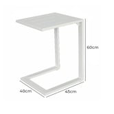 Temple &amp; Webster Felix Aluminium C Shape Outdoor Side Table