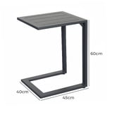 Temple &amp; Webster Felix Aluminium C Shape Outdoor Side Table