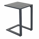 Temple &amp; Webster Felix Aluminium C Shape Outdoor Side Table