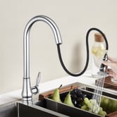 Temple &amp; Webster Bowral 480mm Top Mount Fireclay Kitchen Sink &amp; Mixer Package