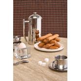 Temple &amp; Webster 120cm Elodie Round Travertine-Look Dining Table