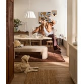 Temple &amp; Webster Julius Travertine-Look Extendable Dining Table