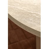 Temple &amp; Webster 120cm Elodie Round Travertine-Look Dining Table