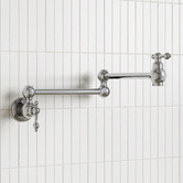 Temple &amp; Webster Bowral 830mm Double Fireclay Sink with Traditional Mixer &amp; Pot Filler Package