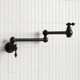 Temple &amp; Webster Bowral 830mm Double Fireclay Sink with Traditional Mixer &amp; Pot Filler Package
