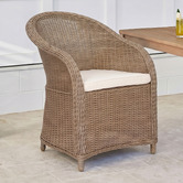 Temple &amp; Webster Tallow Wicker Outdoor Dining Chair