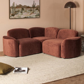 Temple &amp; Webster Cami Chenille Corner Lounge Chair