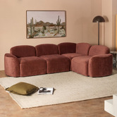 Temple &amp; Webster Cami Chenille Corner Lounge Chair