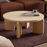 Temple &amp; Webster Talia Travertine-Look Coffee Table