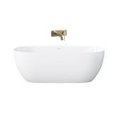Temple &amp; Webster Avalon Egg Acrylic Bath &amp; Antique Brass Wall Mixer Package