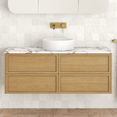 Temple &amp; Webster Viola-Look 1200mm Wall Hung Single Vanity