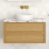 Temple &amp; Webster Viola-Look 900mm Wall Hung Single Vanity