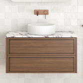 Temple &amp; Webster Viola-Look 900mm Wall Hung Single Vanity
