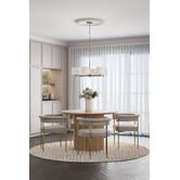 Temple &amp; Webster Aubrey Leather 6 Light Pendant