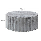 Temple &amp; Webster Flora Faux Marble Outdoor Coffee Table