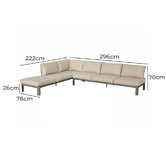 Temple &amp; Webster 6 Seater Napa Outdoor Modular Lounge Set
