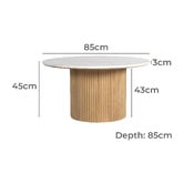 Temple &amp; Webster Anika Mango Wood &amp; Marble Coffee Table