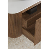 Temple &amp; Webster Nomad 460mm Walnut Wall Hung Single Vanity
