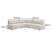 Temple &amp; Webster 5 Seater Soluna Outdoor Corner Modular Sofa