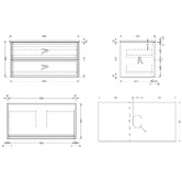 Temple &amp; Webster Viola-Look 900mm Wall Hung Single Vanity