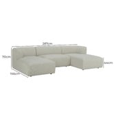 Temple &amp; Webster Gala 4 Seater Boucle Sofa with Double Chaise