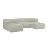 Temple &amp; Webster Gala 4 Seater Boucle Sofa with Double Chaise
