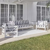 Temple &amp; Webster 5 Seater Hamptons Outdoor Sofa Set