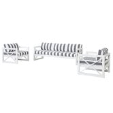 Temple &amp; Webster 5 Seater Hamptons Outdoor Sofa Set
