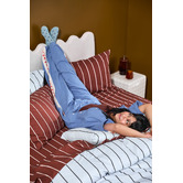 Temple &amp; Webster Juno Stripe Australian Cotton Quilt Cover Set