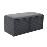 Temple &amp; Webster 2 Seater Malibu Aluminium Outdoor Storage Bench