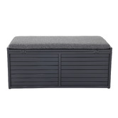 Temple &amp; Webster 2 Seater Malibu Aluminium Outdoor Storage Bench