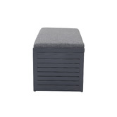 Temple &amp; Webster 2 Seater Malibu Aluminium Outdoor Storage Bench