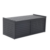 Temple &amp; Webster 2 Seater Malibu Aluminium Outdoor Storage Bench