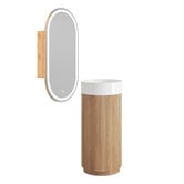 Temple &amp; Webster Nomad 410mm Freestanding Vanity Package with LED Shaving Cabinet &amp; Hook