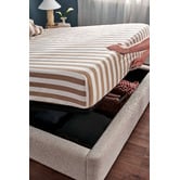 Temple &amp; Webster Emery Upholstered Gas Lift Storage Bed Frame