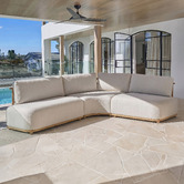 Temple &amp; Webster 5 Seater Soluna Outdoor Corner Modular Sofa