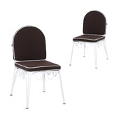 Temple &amp; Webster Shelly Wavy Steel Outdoor Dining Chairs
