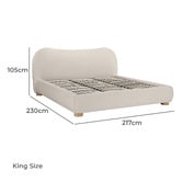 Temple &amp; Webster Paloma Boucle Gas Lift Storage Bed
