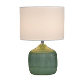 Temple &amp; Webster Darcy Ceramic &amp; Linen Bedside Lamp