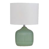 Temple &amp; Webster Darcy Ceramic &amp; Linen Bedside Lamp