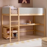 Temple &amp; Webster Kids' Elle Single Loft Bed with Desk &amp; Emmie Desk Chair Set
