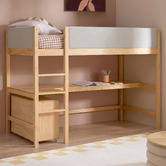 Temple &amp; Webster Kids' Elle Single Loft Bed with Desk &amp; Emmie Desk Chair Set