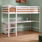 Temple &amp; Webster Kids' Hazel Single Loft Bed with Desk &amp; Emmie Desk Chair Set